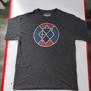 Fox short sleeve T-shirt grey with graphic design men's size M